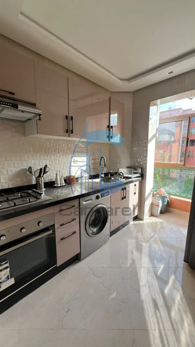 RENOVATED FURNISHED 2-BEDROOM APARTMENT WITH BALCONY AND POOL VIEW FOR RENT - SEMLALIA MARRAKECH - detail.photo 5