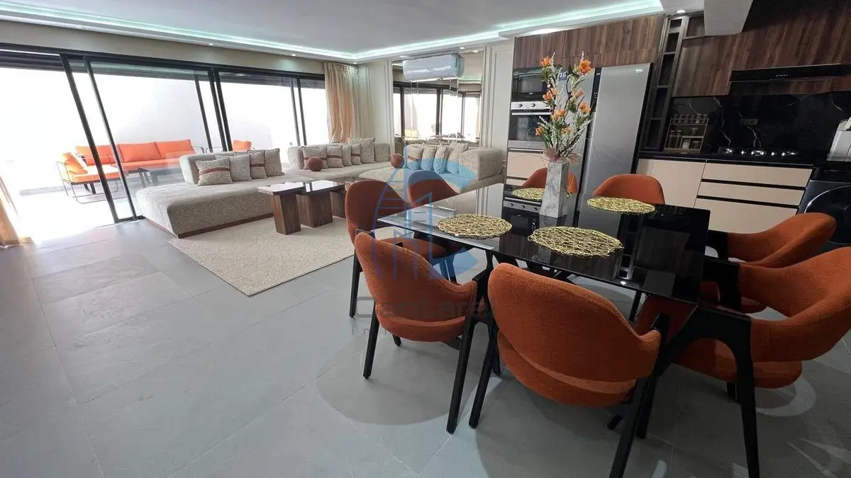 FURNISHED 3 BEDROOM DUPLEX APARTMENT WITH TERRACE ON THE GROUND FLOOR FOR RENT - VICTOR HUGO MARRAKECH - detail.photo 10