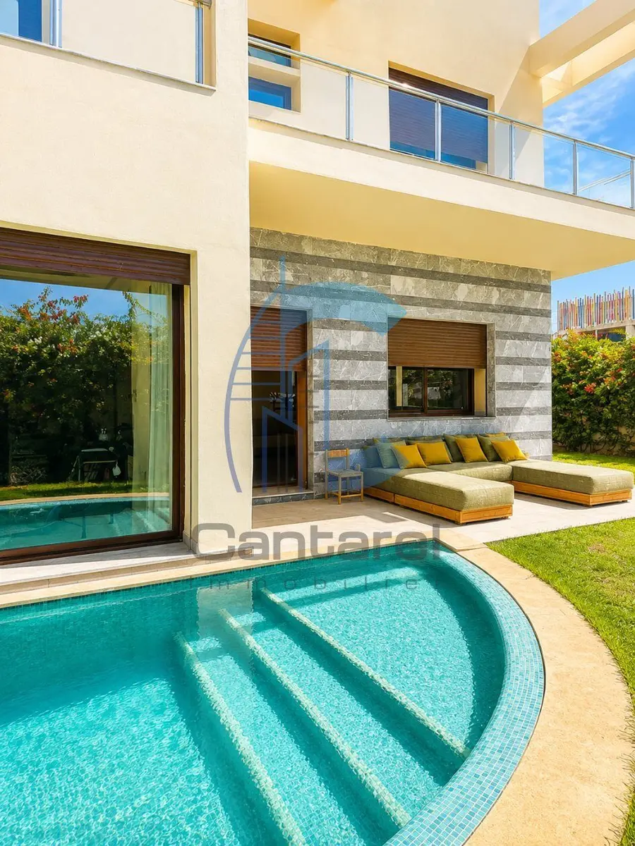 Villa à la location à Dar Bouazza dans résidence sécurisée avec piscine et jardin - Photo 16