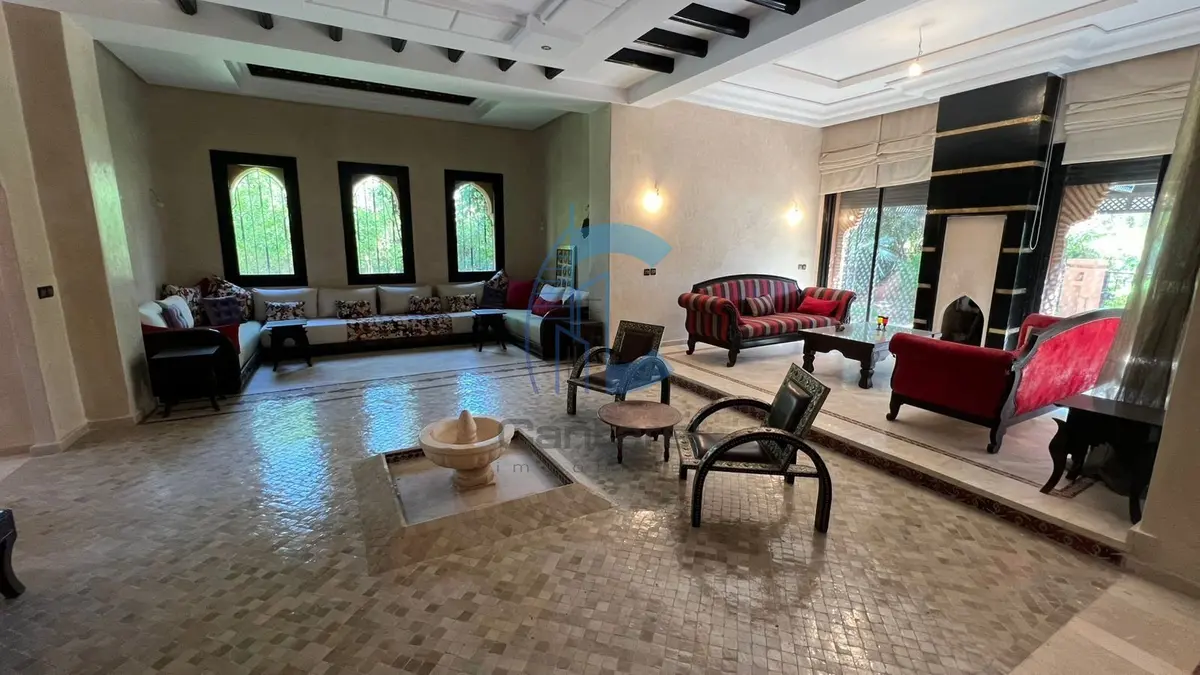 VILLA 4 CHAMBRES NON MEUBLÉE AVEC VUE PISCINE À VENDRE - ROUTE DE OUARZAZATE MARRAKECH - detail.photo 22