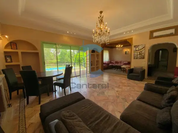 Villa à la location au Golf de Benslimane avec piscine et jardin