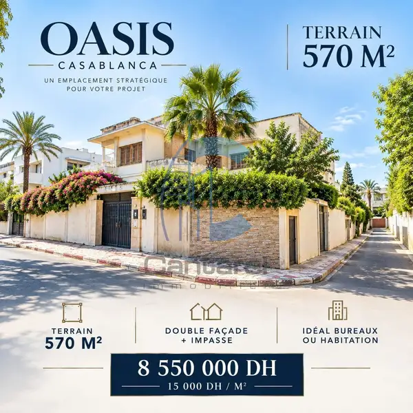 Villa à rénover à double façade, terrain 570 m², Oasis Casablanca - Photo 1